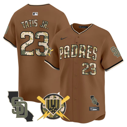 Men's Padres Armed Forces Day Vapor Premier Limited Jersey - All Stitched