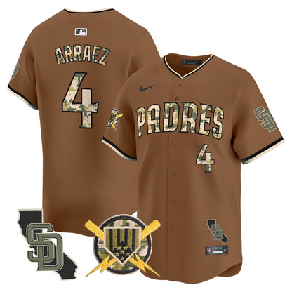 Men's Padres Armed Forces Day Vapor Premier Limited Jersey - All Stitched