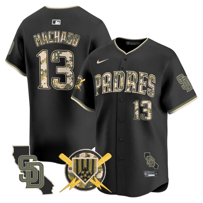 Men's Padres Armed Forces Day Vapor Premier Limited Jersey - All Stitched