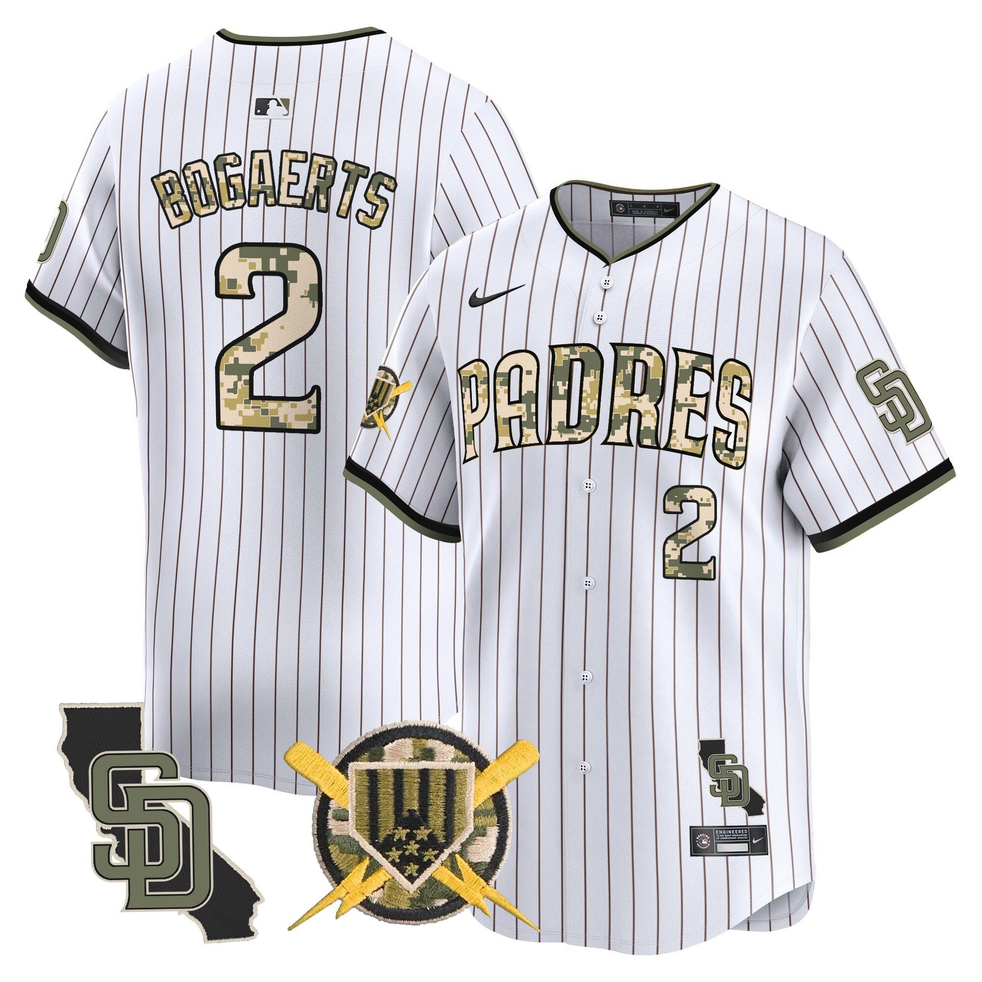 Men's Padres Armed Forces Day Vapor Premier Limited Jersey - All Stitched