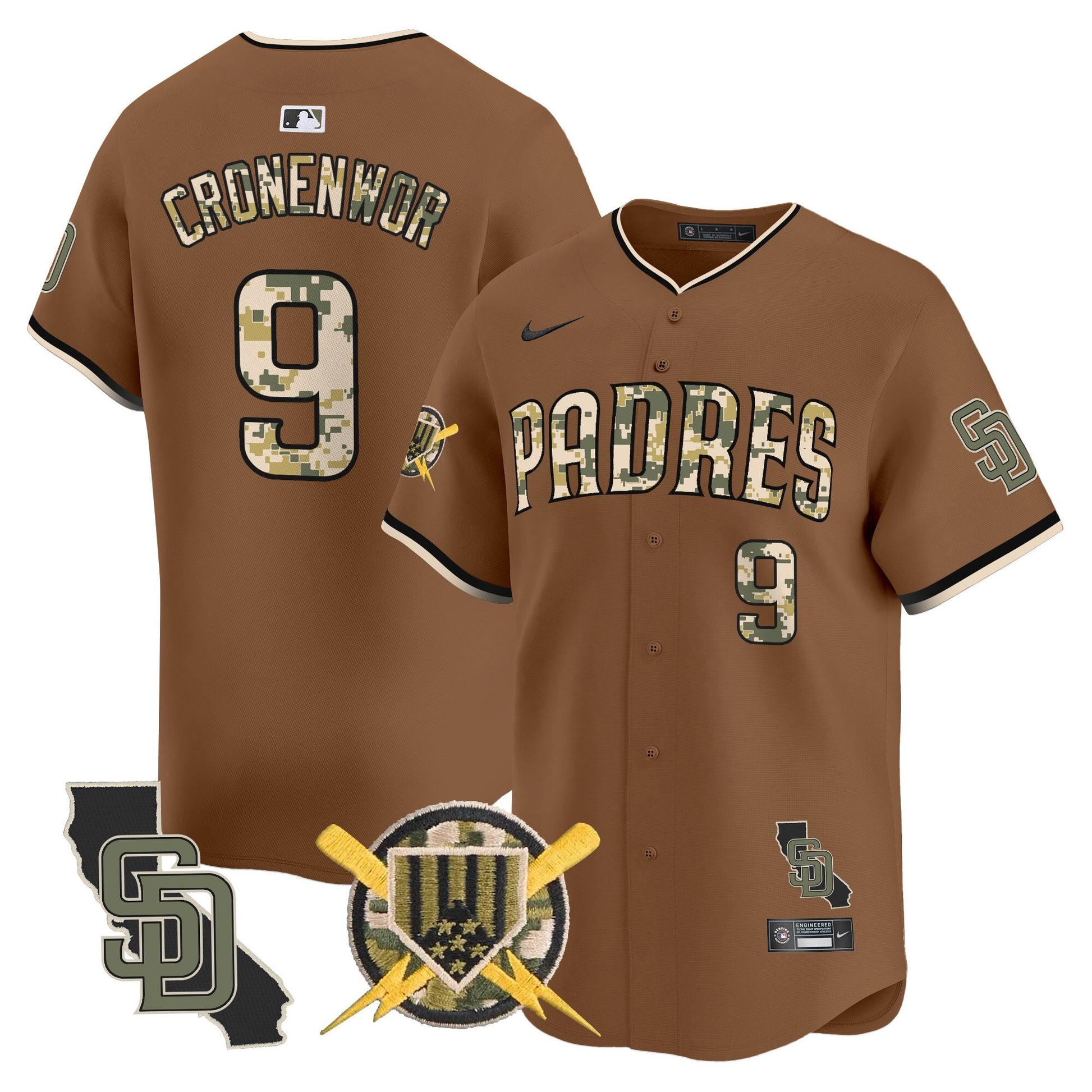 Men's Padres Armed Forces Day Vapor Premier Limited Jersey - All Stitched