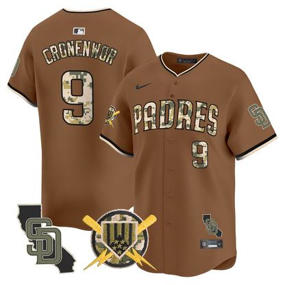 Men's Padres Armed Forces Day Vapor Premier Limited Jersey - All Stitched