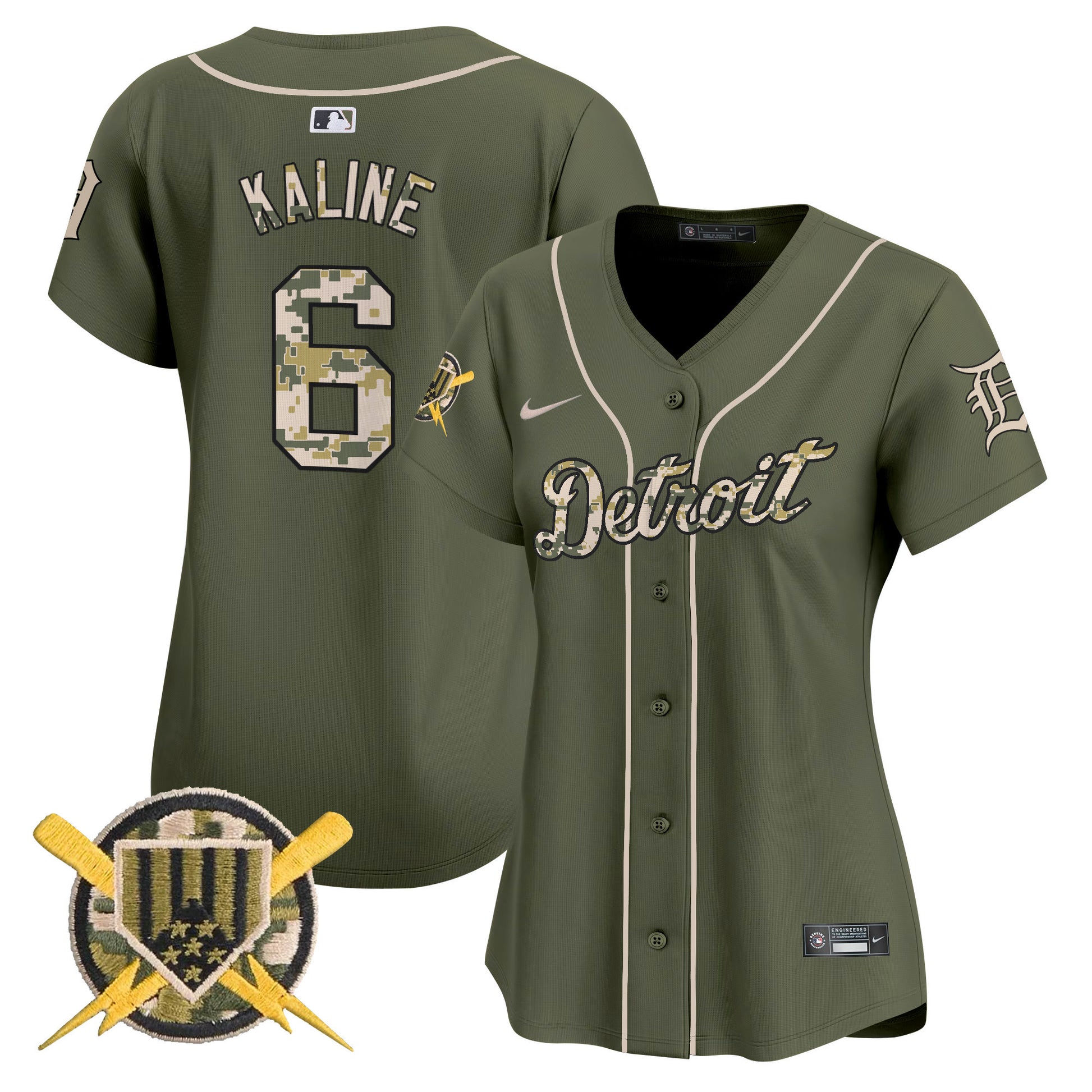 Detroit Tigers Armed Forces Day Vapor Premier Limited Jersey - All Stitched