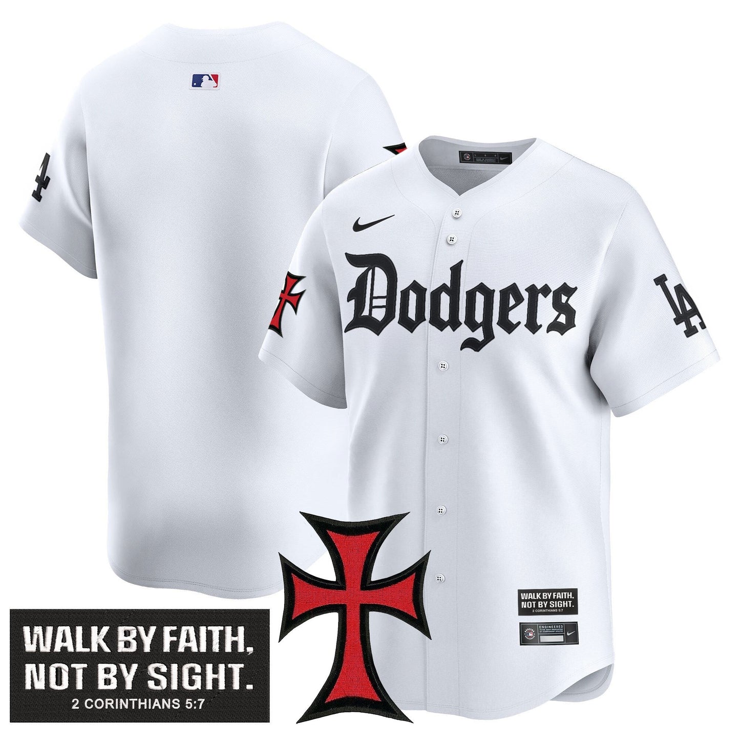 Men's Dodgers 'Faith & Glory Edition' Vapor Premier Limited Jersey - All Stitched