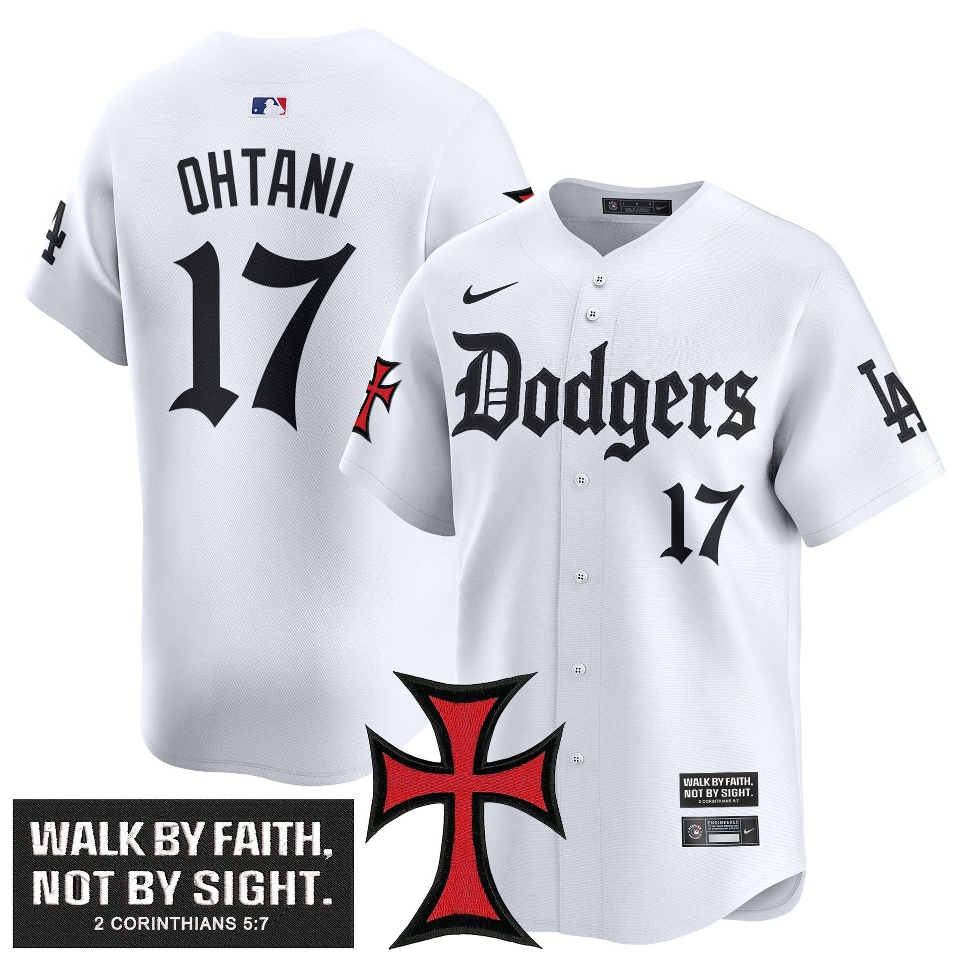 Men's Dodgers 'Faith & Glory Edition' Vapor Premier Limited Jersey - All Stitched