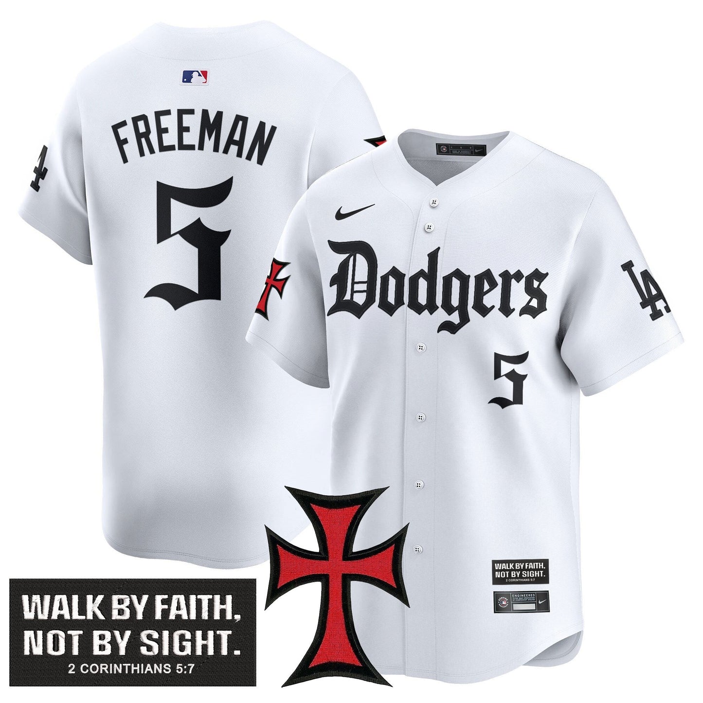 Men's Dodgers 'Faith & Glory Edition' Vapor Premier Limited Jersey - All Stitched