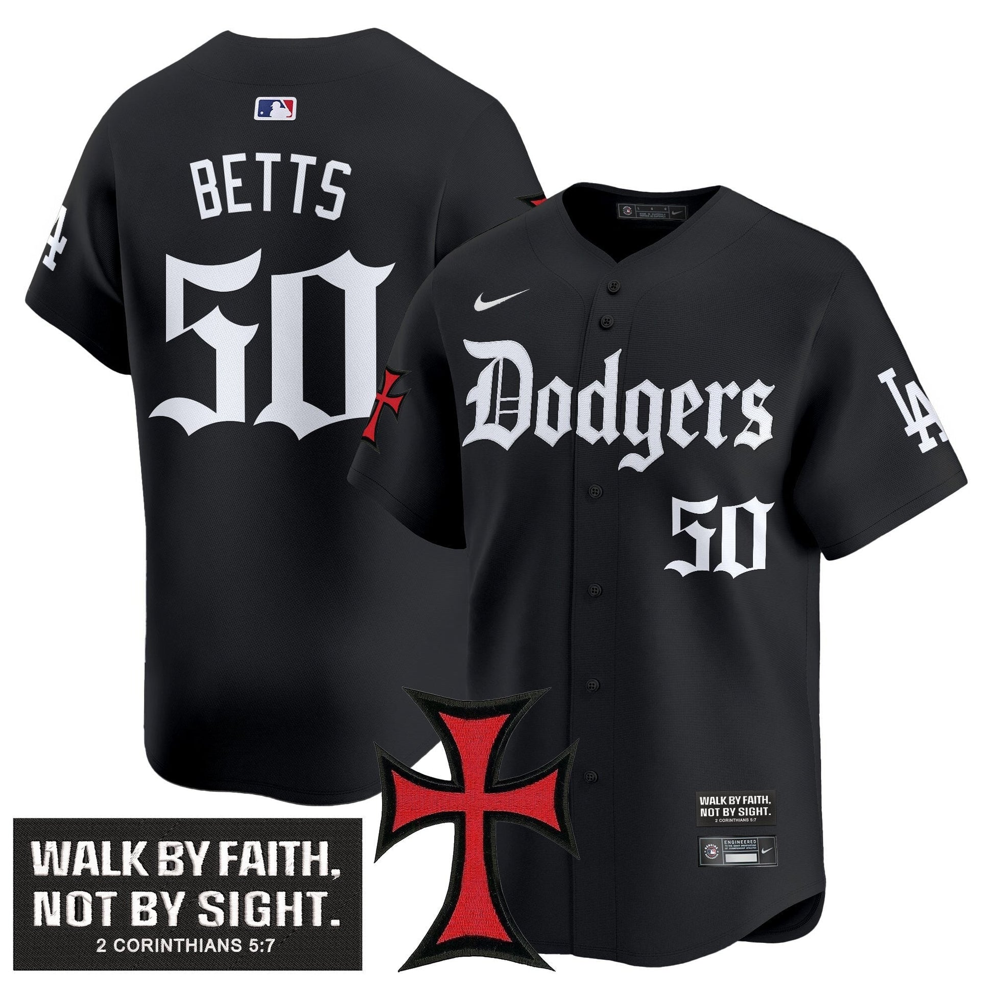 Men's Dodgers 'Faith & Glory Edition' Vapor Premier Limited Jersey - All Stitched