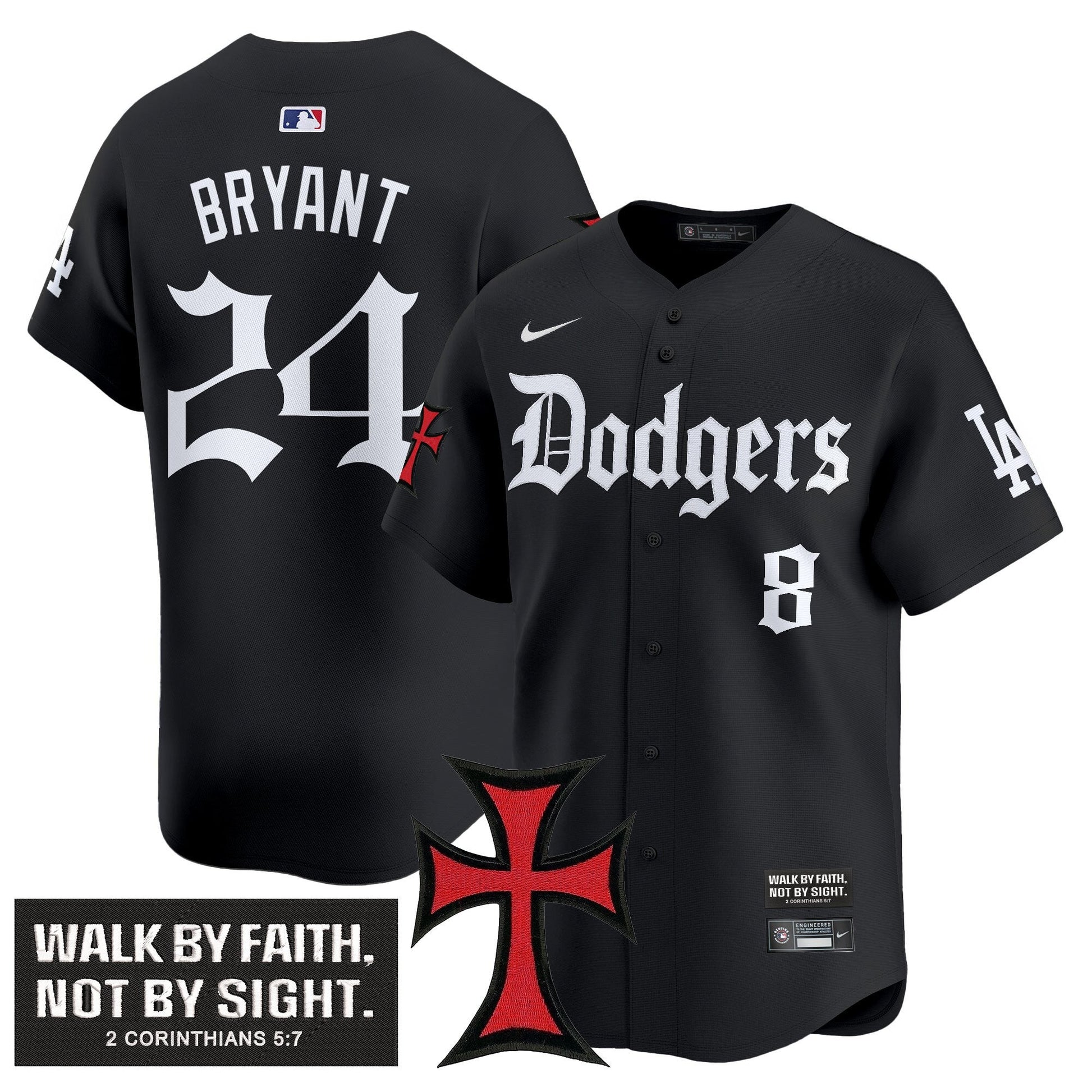 Men's Dodgers 'Faith & Glory Edition' Vapor Premier Limited Jersey - All Stitched