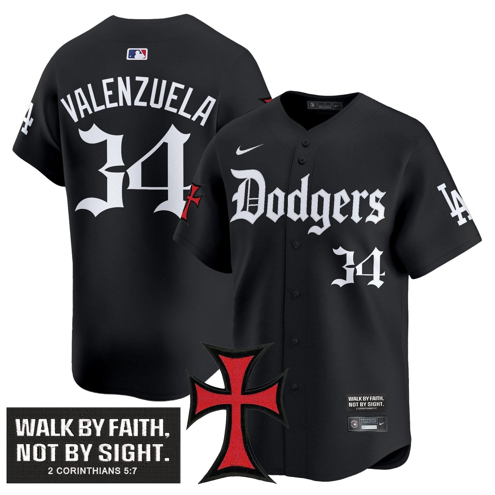 Men's Dodgers 'Faith & Glory Edition' Vapor Premier Limited Jersey - All Stitched