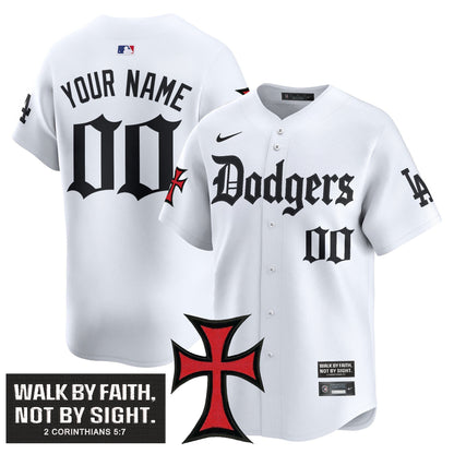 Dodgers 'Faith & Glory Edition' Vapor Premier Limited Custom Jersey - All Stitched