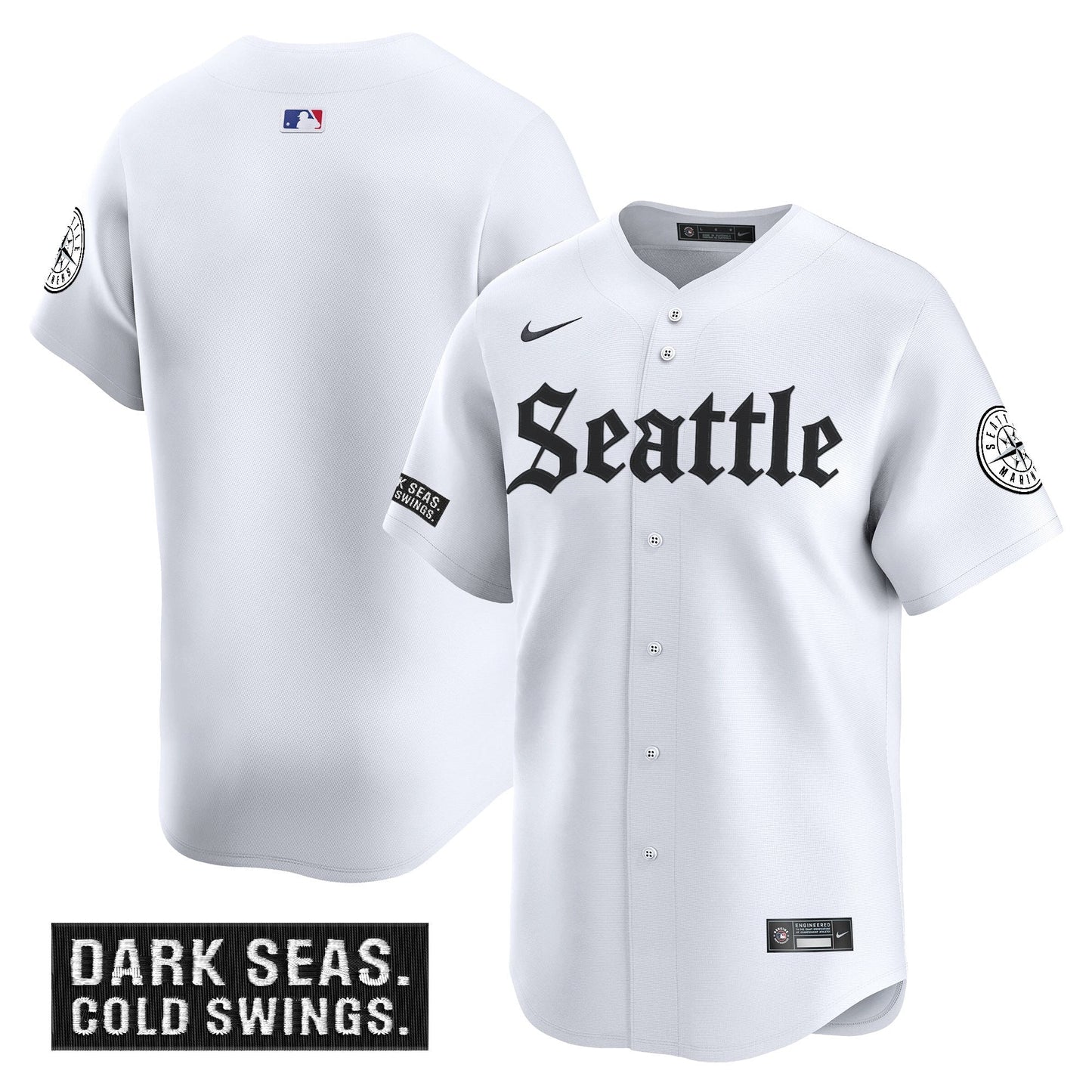 Men's Seattle Mariners 'Deep Sea Gothic Edition' Vapor Premier Limited Jersey - All Stitched