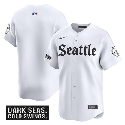 Men's Seattle Mariners 'Deep Sea Gothic Edition' Vapor Premier Limited Jersey - All Stitched