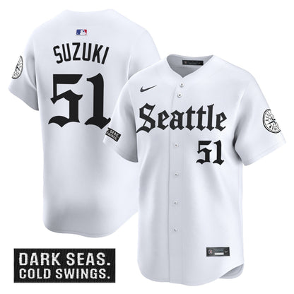 Men's Seattle Mariners 'Deep Sea Gothic Edition' Vapor Premier Limited Jersey - All Stitched
