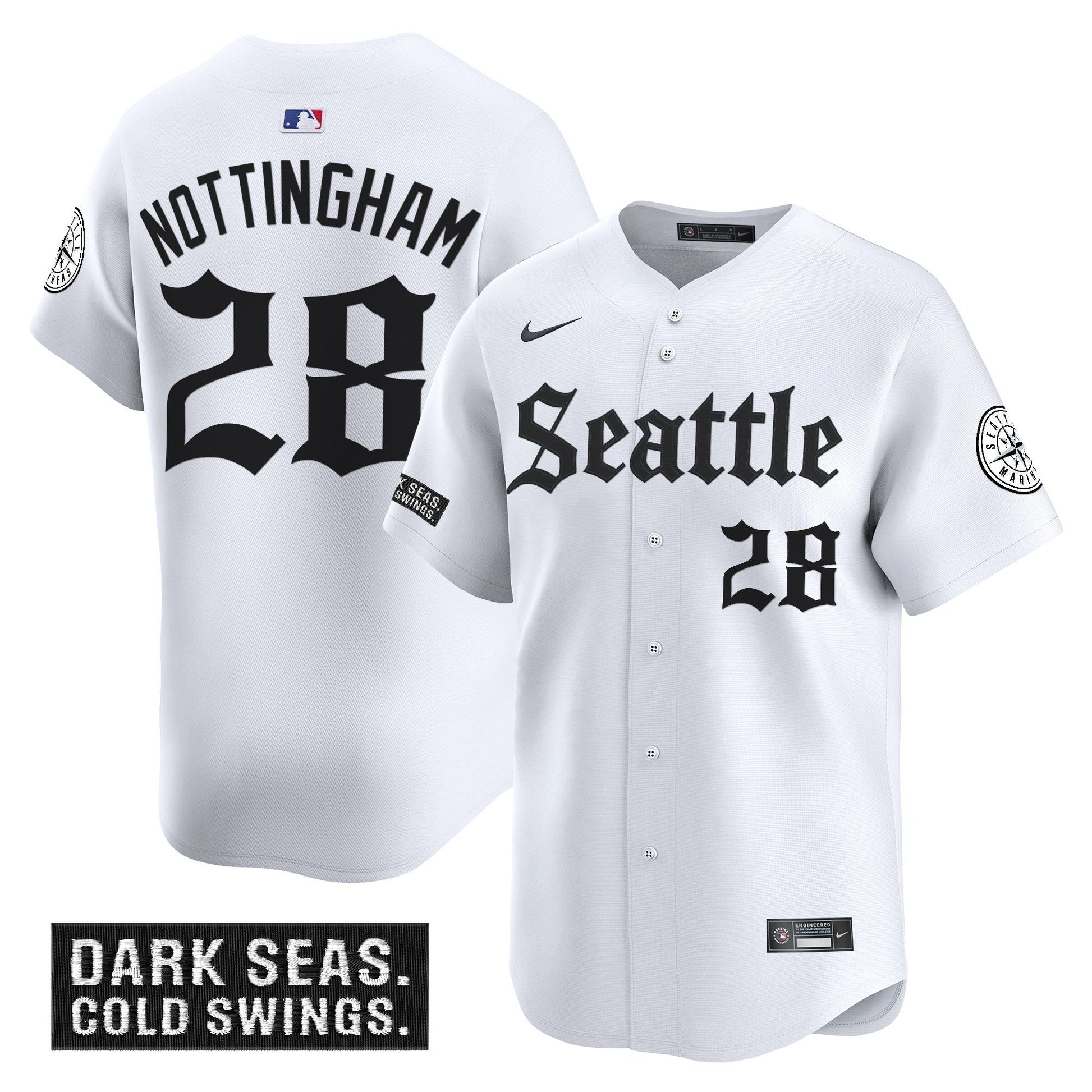 Men's Seattle Mariners 'Deep Sea Gothic Edition' Vapor Premier Limited Jersey - All Stitched