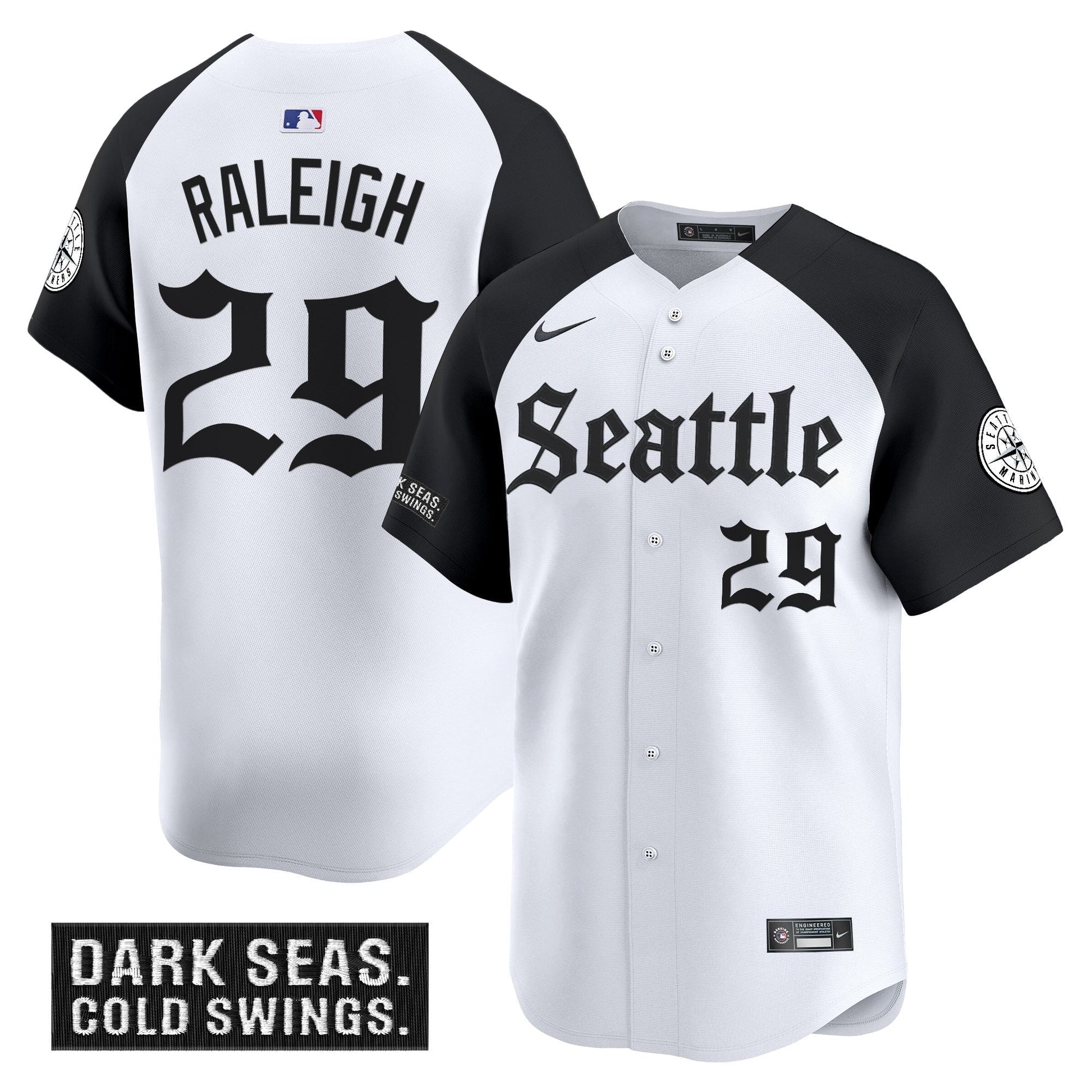 Men's Seattle Mariners 'Deep Sea Gothic Edition' Vapor Premier Limited Jersey - All Stitched
