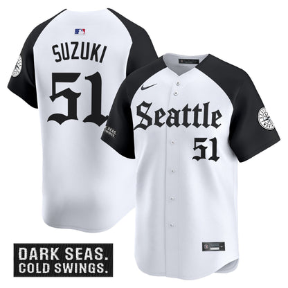 Men's Seattle Mariners 'Deep Sea Gothic Edition' Vapor Premier Limited Jersey - All Stitched