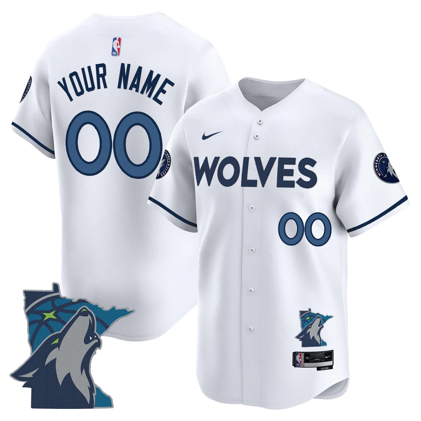 Minnesota Timberwolves 2025 Vapor Baseball Custom Jersey - All Stitched