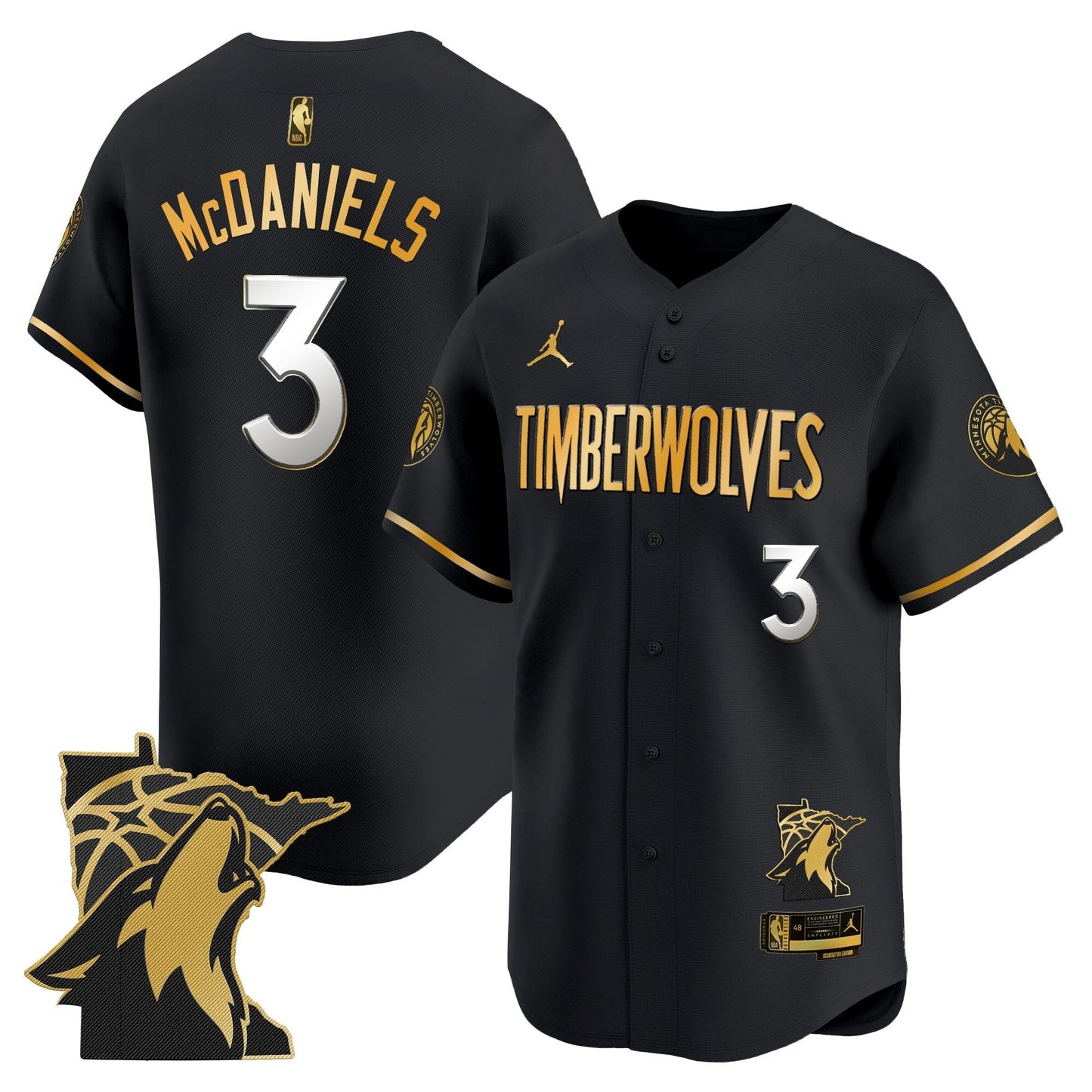 Men's Minnesota Timberwolves 2025 Vapor Baseball Jersey - All Stitched