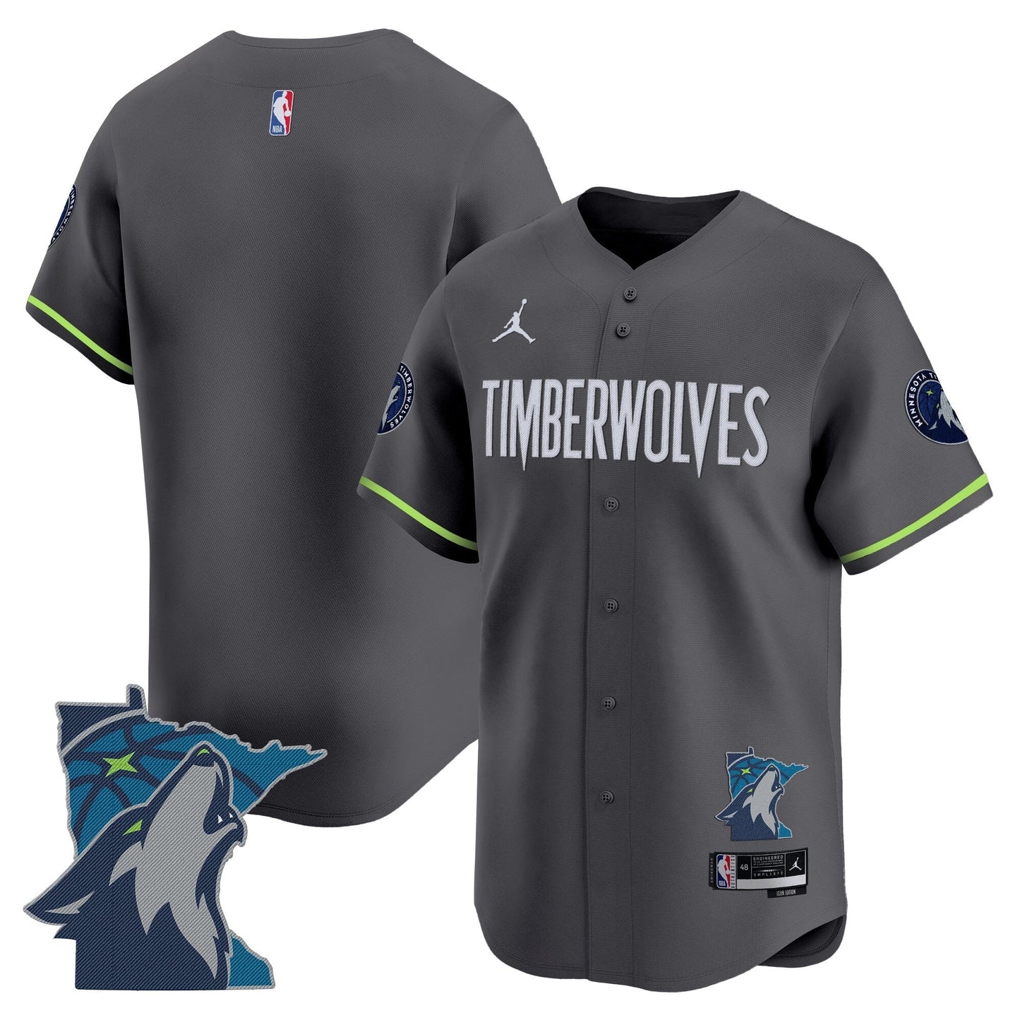 Men's Minnesota Timberwolves 2025 Vapor Baseball Jersey - All Stitched