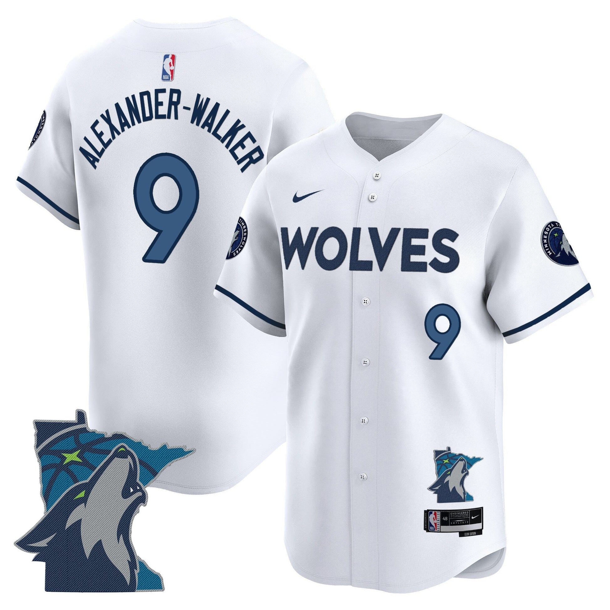 Men's Minnesota Timberwolves 2025 Vapor Baseball Jersey - All Stitched