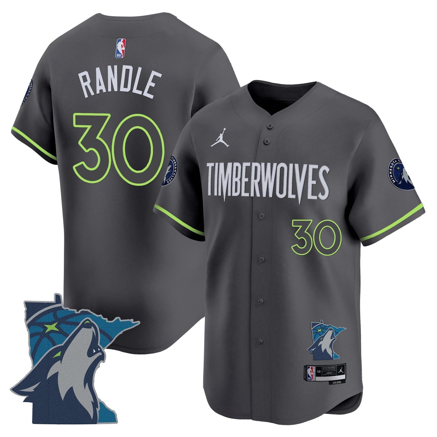 Men's Minnesota Timberwolves 2025 Vapor Baseball Jersey - All Stitched