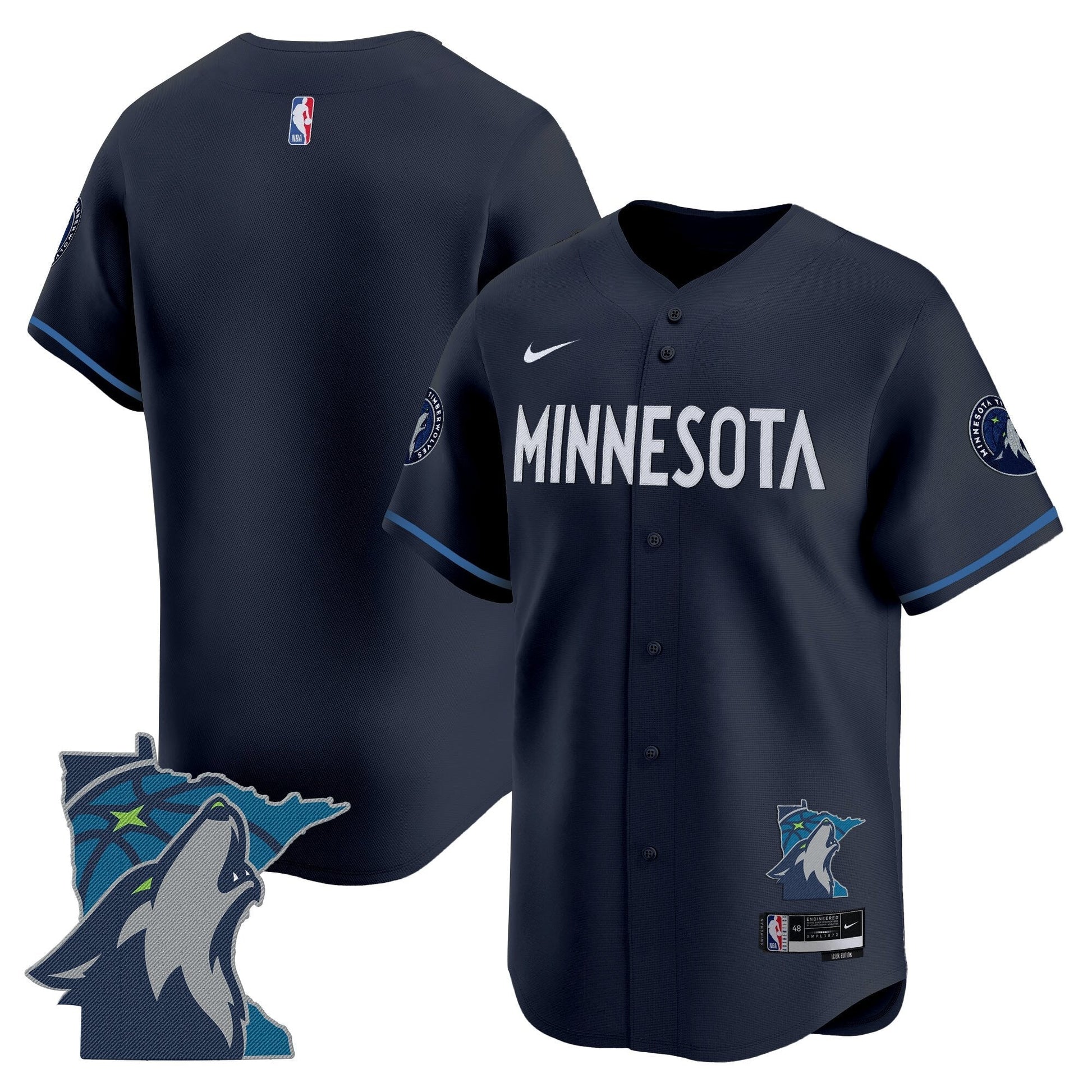 Men's Minnesota Timberwolves 2025 Vapor Baseball Jersey - All Stitched