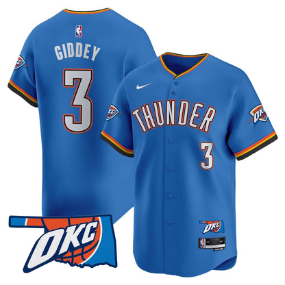Men's Oklahoma City Thunder Vapor Baseball Jersey - All Stitched