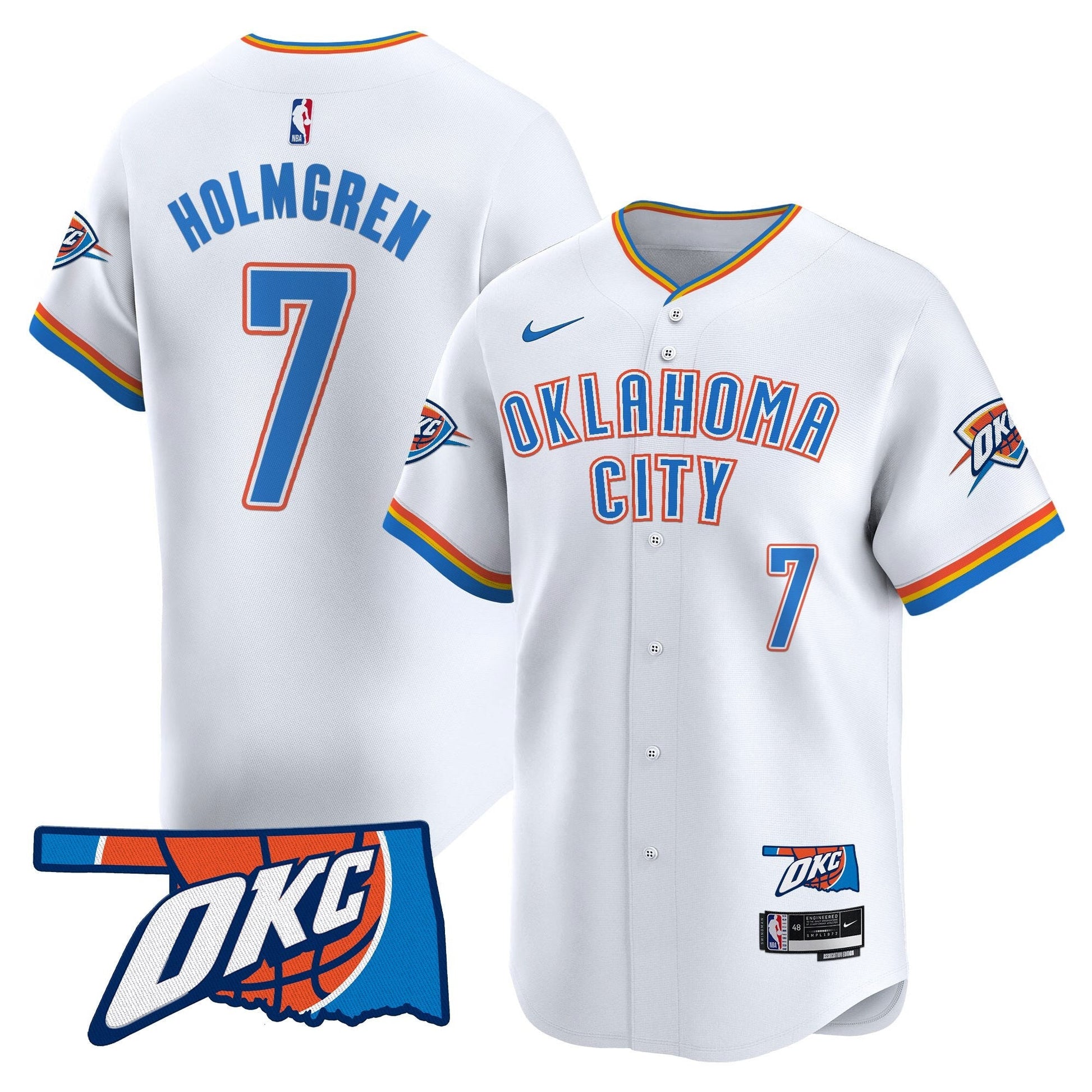 Men's Oklahoma City Thunder Vapor Baseball Jersey - All Stitched