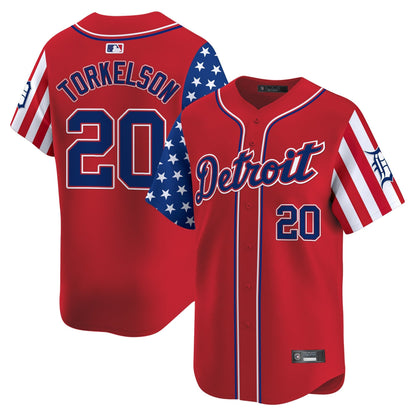 Men's Detroit Tigers 2025 Independence Day Vapor Premier Limited Jersey - All Stitched