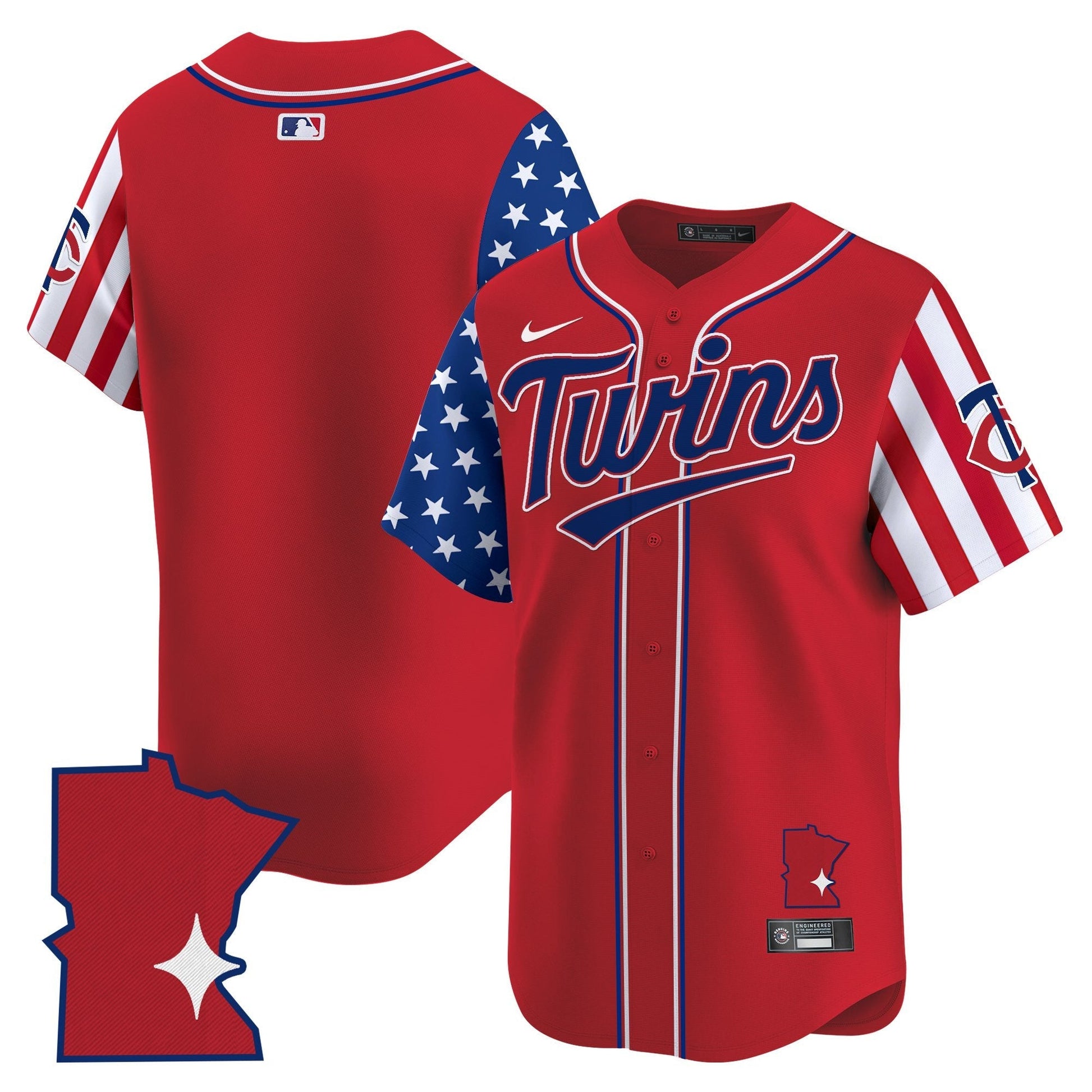 Men's Minnesota Twins 2025 Independence Day Vapor Premier Limited Jersey - All Stitched