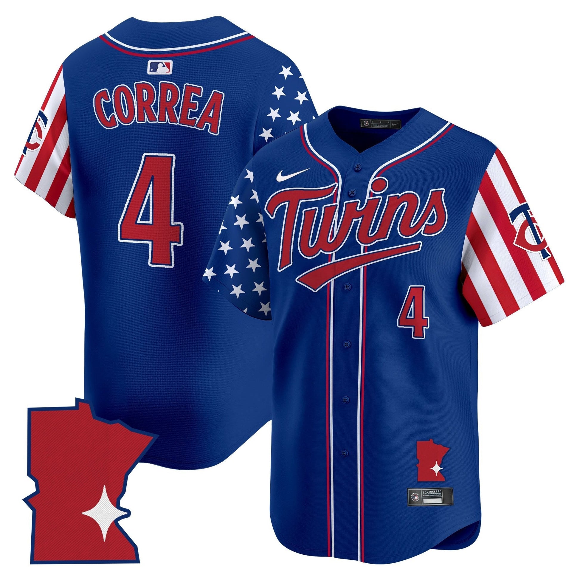 Men's Minnesota Twins 2025 Independence Day Vapor Premier Limited Jersey - All Stitched