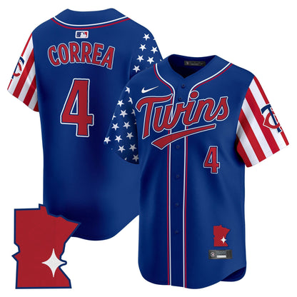 Men's Minnesota Twins 2025 Independence Day Vapor Premier Limited Jersey - All Stitched