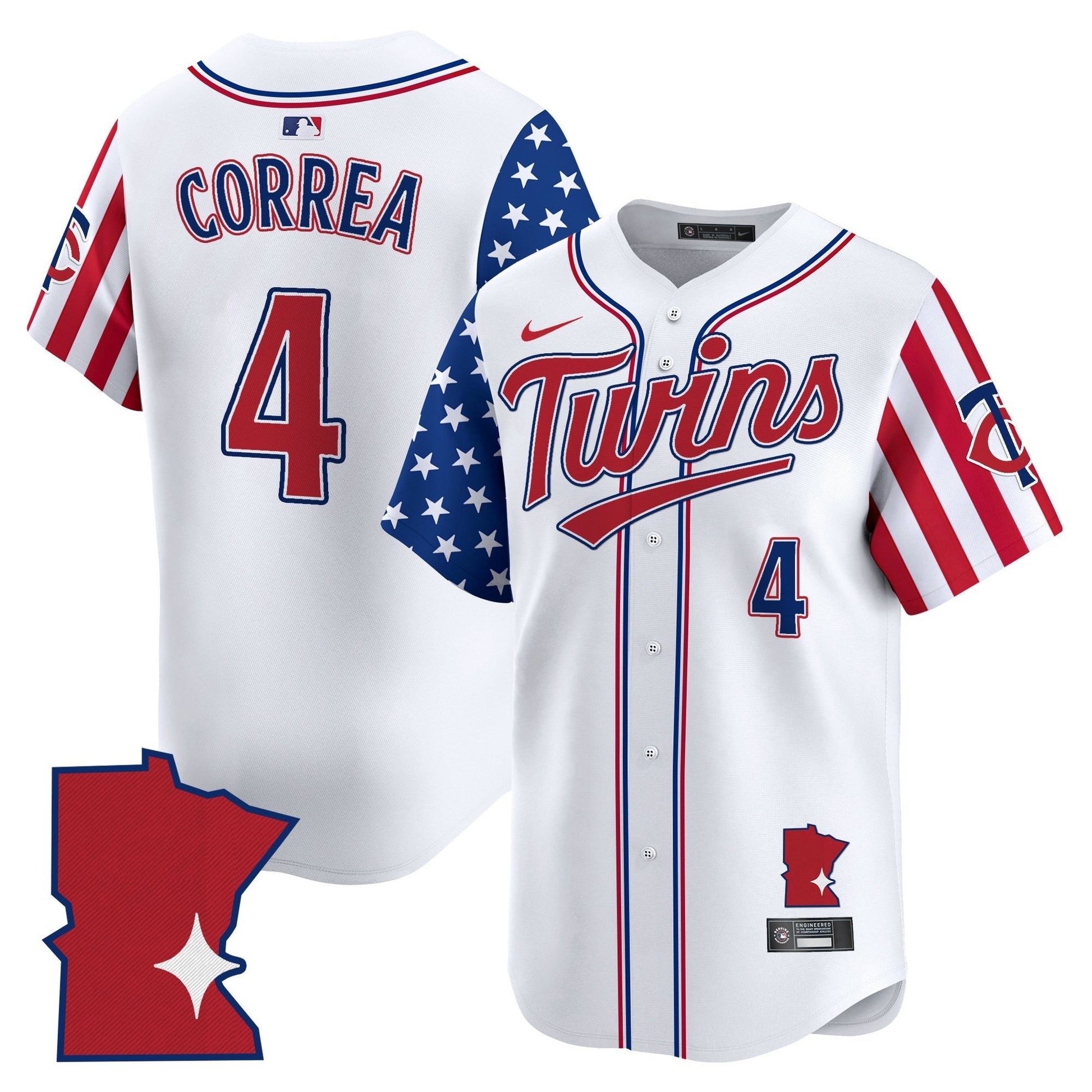 Men's Minnesota Twins 2025 Independence Day Vapor Premier Limited Jersey - All Stitched