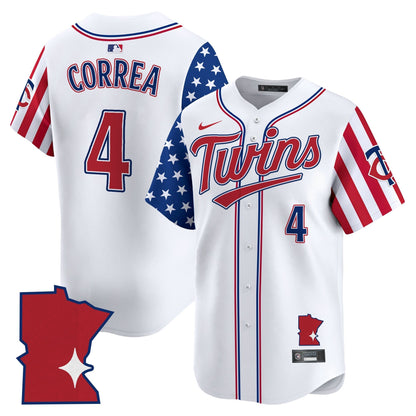 Men's Minnesota Twins 2025 Independence Day Vapor Premier Limited Jersey - All Stitched