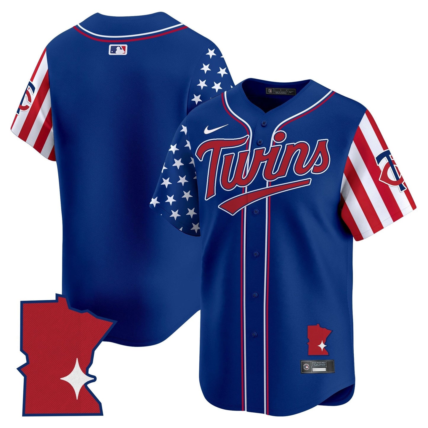 Men's Minnesota Twins 2025 Independence Day Vapor Premier Limited Jersey - All Stitched