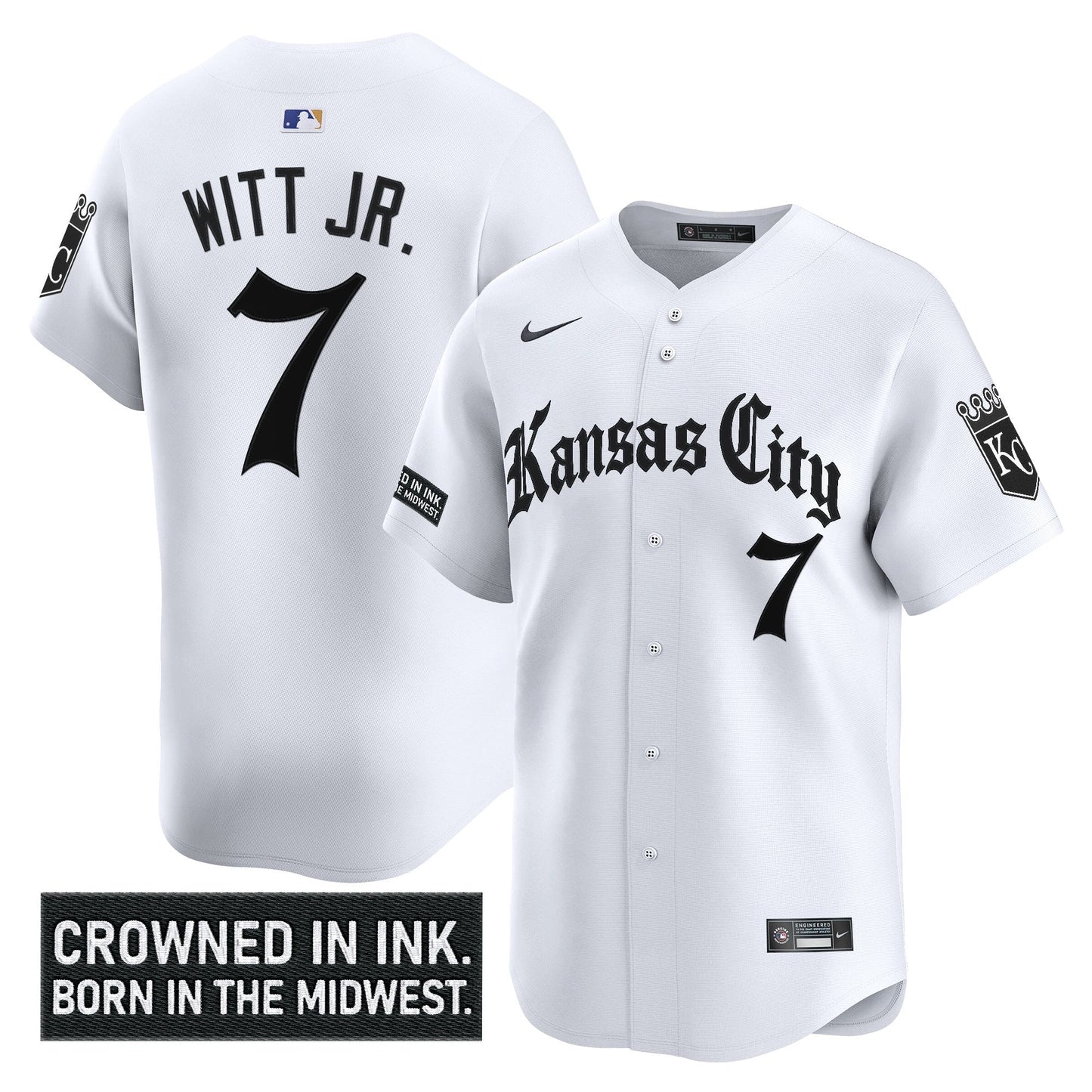 Men's Kansas City Royals 'Gothic Crown Edition' Vapor Premier Limited Jersey - All Stitched
