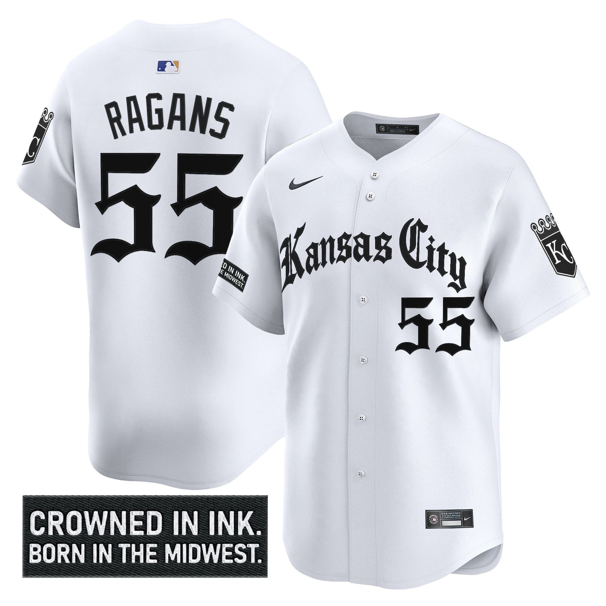 Men's Kansas City Royals 'Gothic Crown Edition' Vapor Premier Limited Jersey - All Stitched