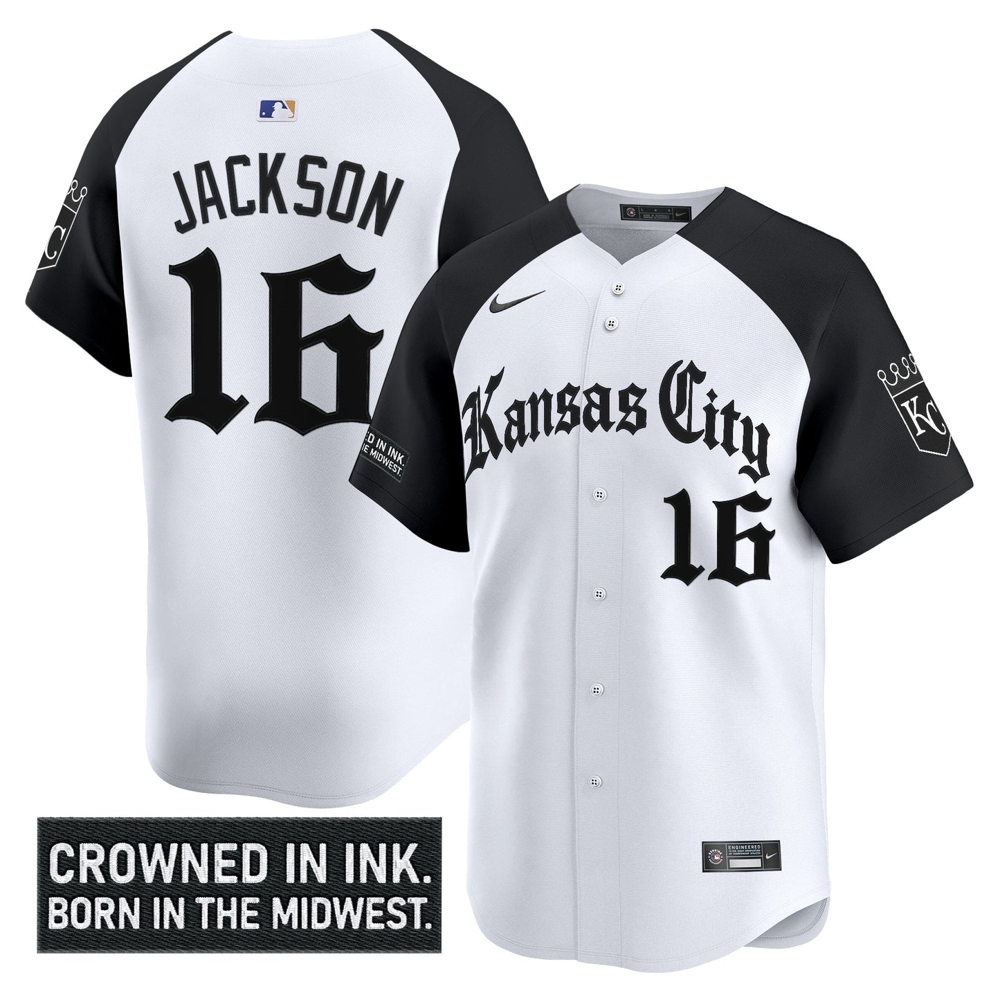 Men's Kansas City Royals 'Gothic Crown Edition' Vapor Premier Limited Jersey - All Stitched