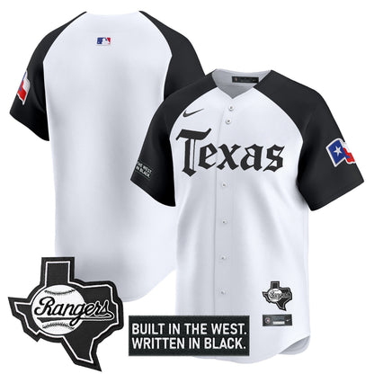 Men's Texas Rangers 'Gothic Frontier Edition' Vapor Premier Limited Jersey - All Stitched