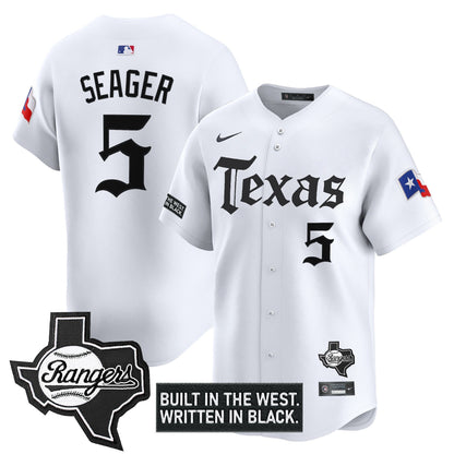 Men's Texas Rangers 'Gothic Frontier Edition' Vapor Premier Limited Jersey - All Stitched
