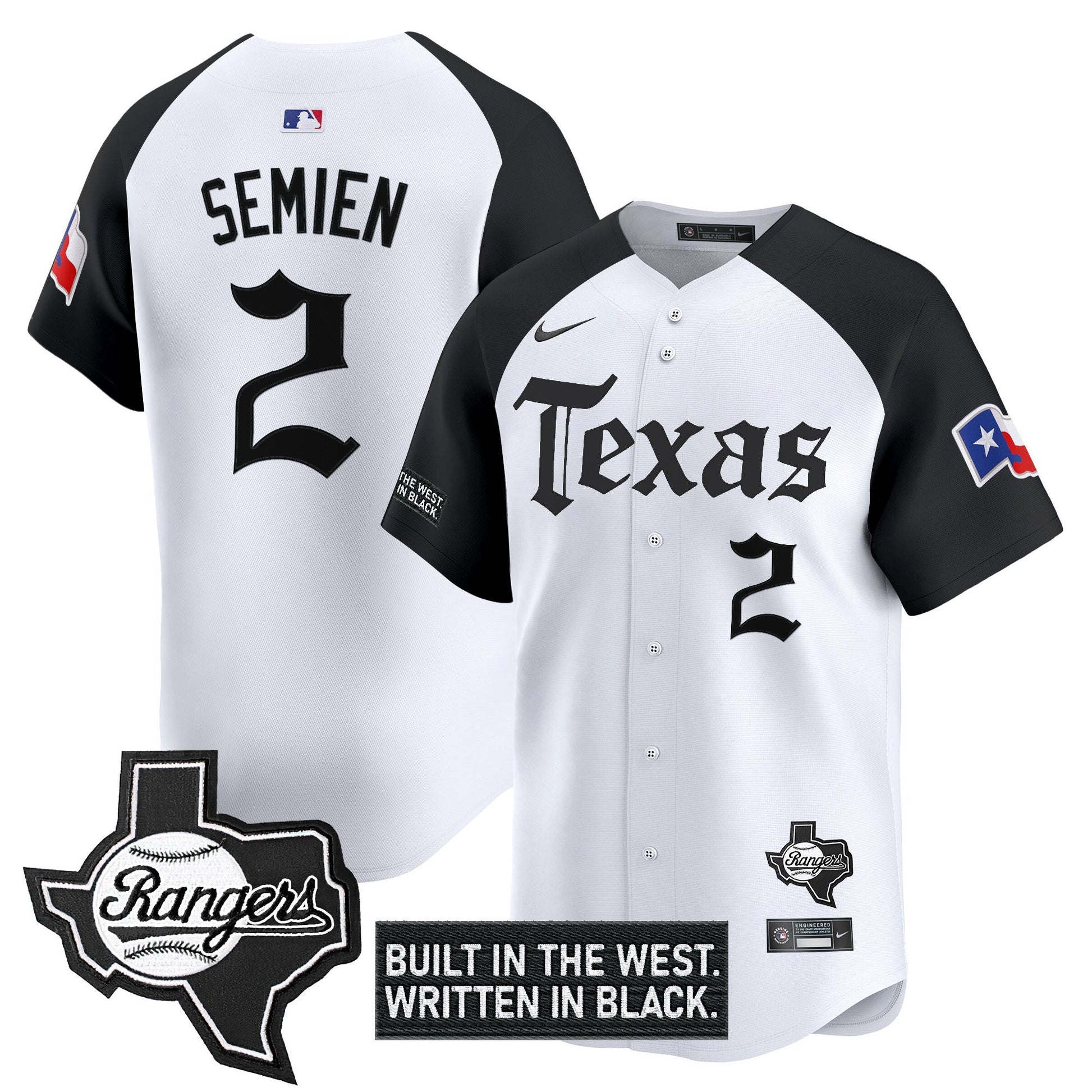 Men's Texas Rangers 'Gothic Frontier Edition' Vapor Premier Limited Jersey - All Stitched