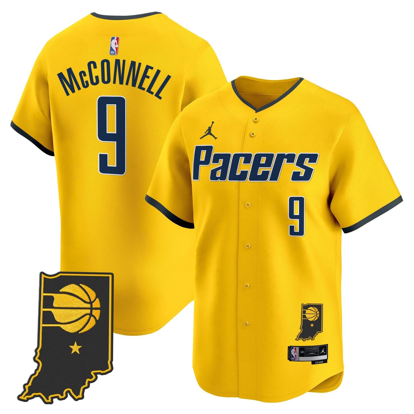 Men's Indiana Pacers Vapor Baseball Jersey - All Stitched