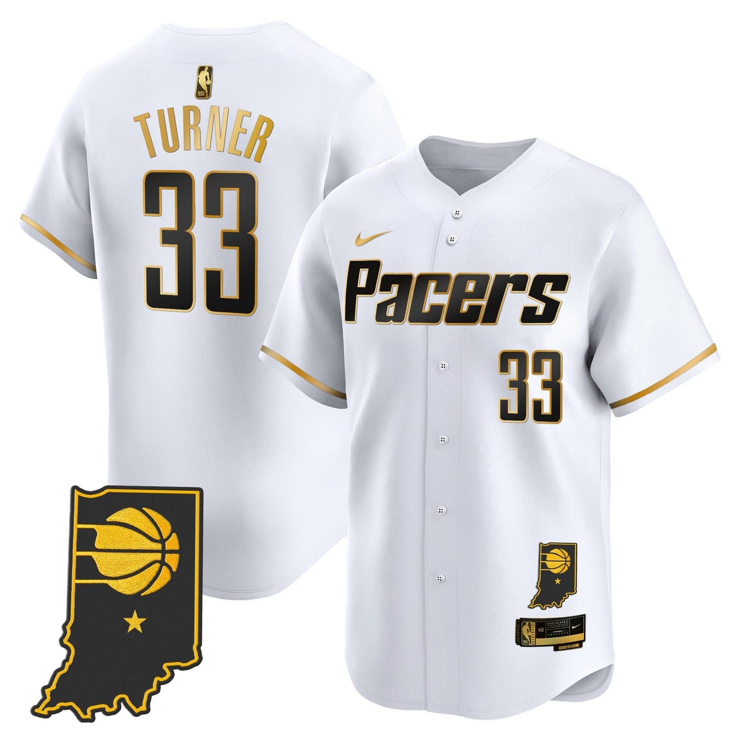 Men's Indiana Pacers Vapor Baseball Jersey - All Stitched