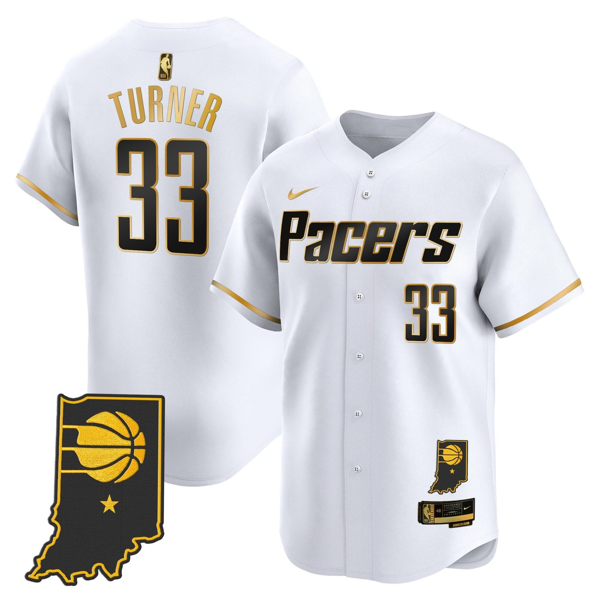 Men's Indiana Pacers Vapor Baseball Jersey - All Stitched