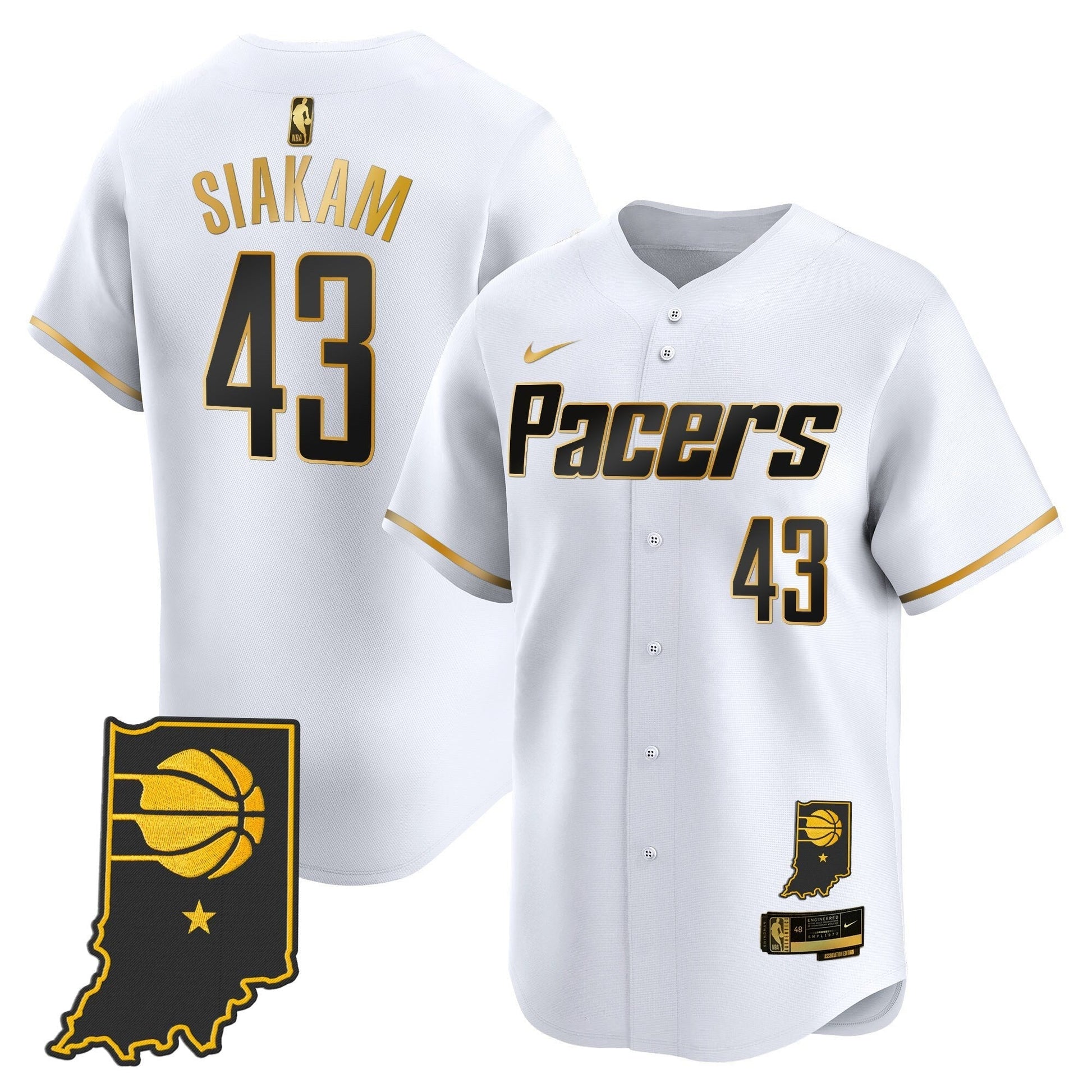 Men's Indiana Pacers Vapor Baseball Jersey - All Stitched