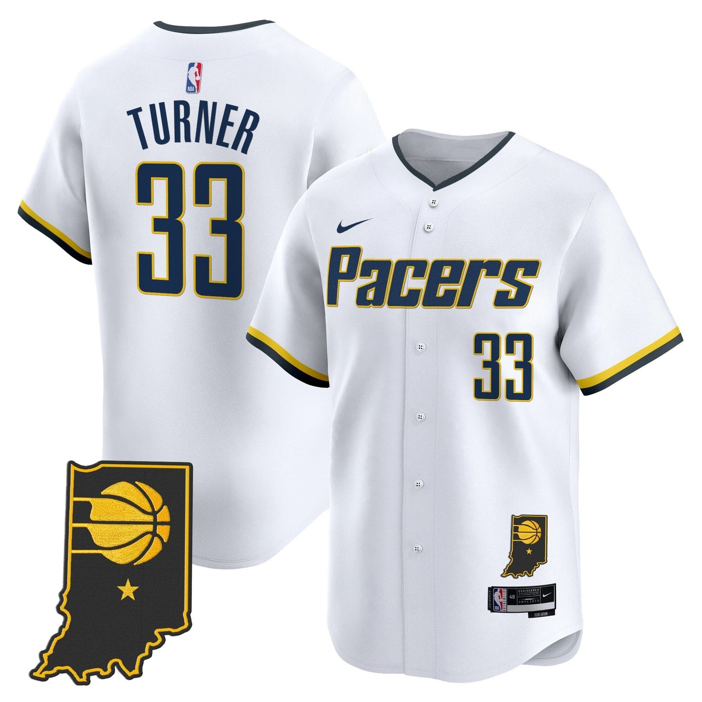 Men's Indiana Pacers Vapor Baseball Jersey - All Stitched