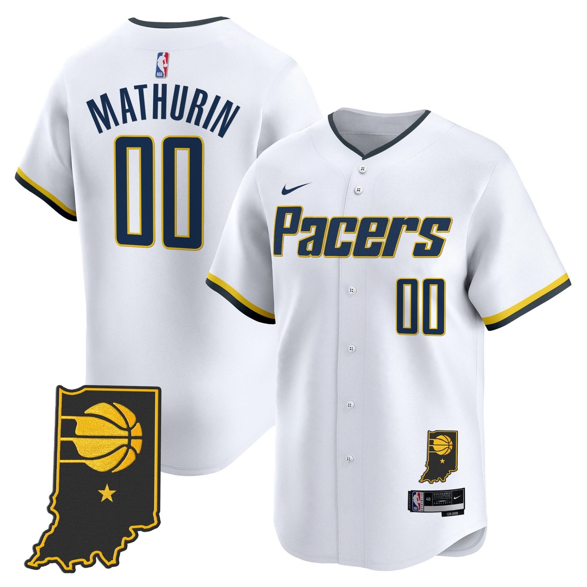 Men's Indiana Pacers Vapor Baseball Jersey - All Stitched