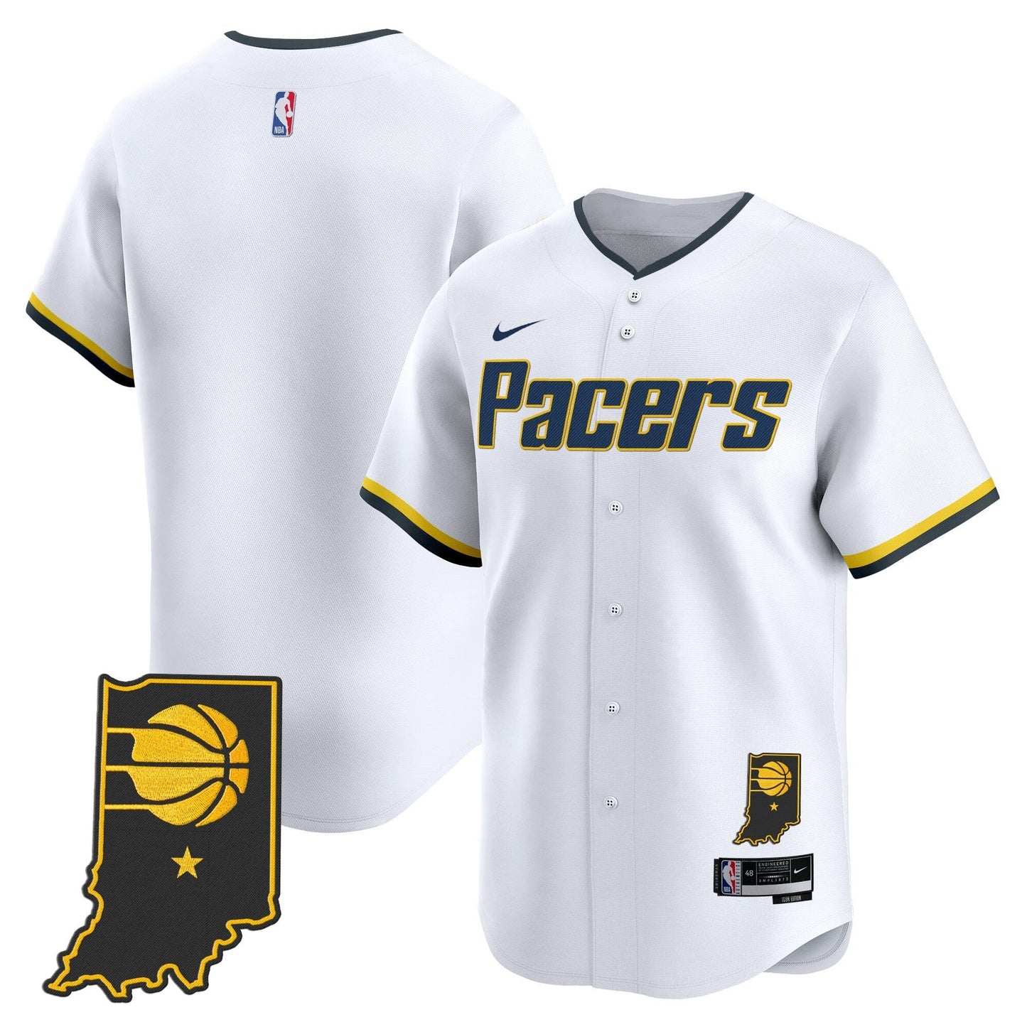Men's Indiana Pacers Vapor Baseball Jersey - All Stitched