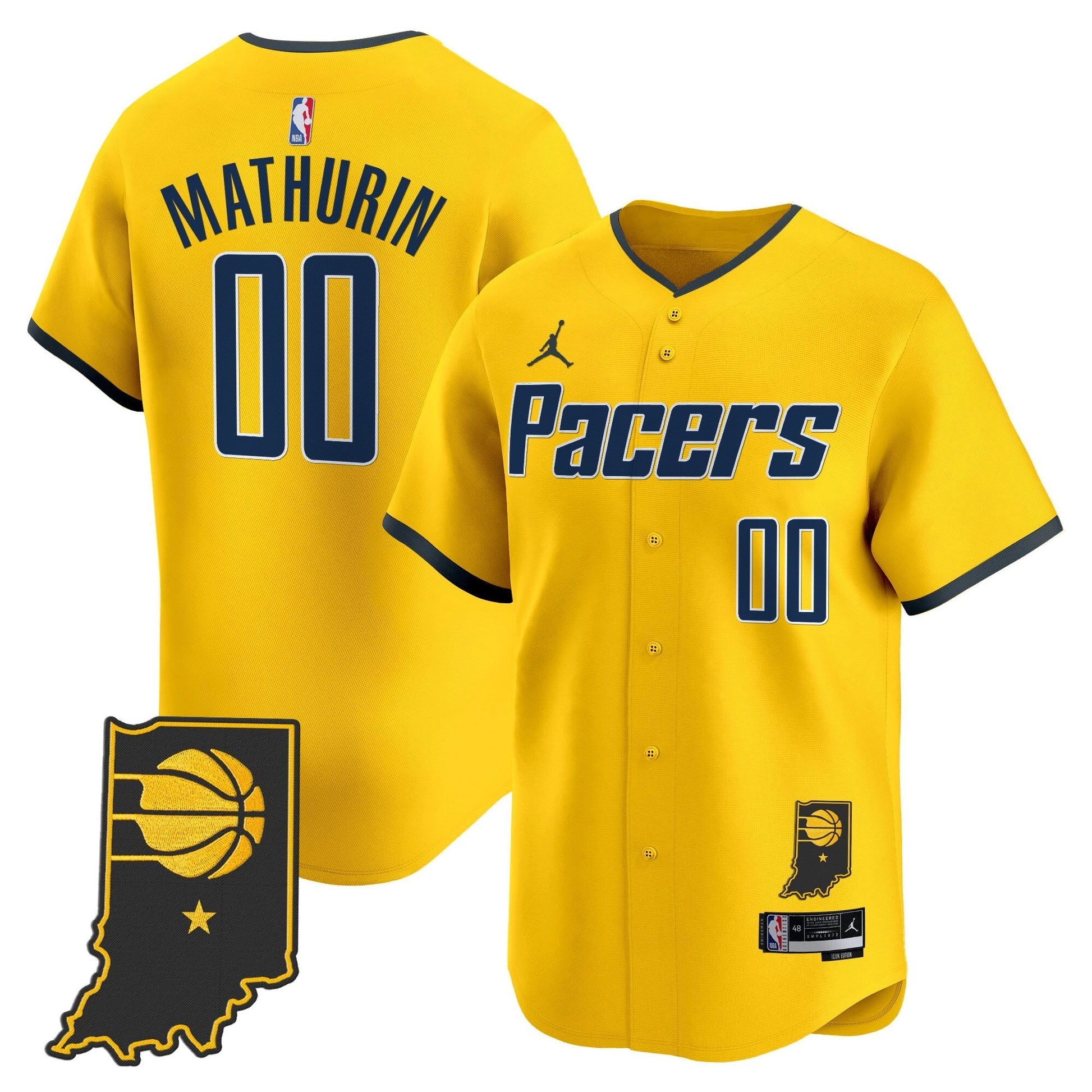 Men's Indiana Pacers Vapor Baseball Jersey - All Stitched