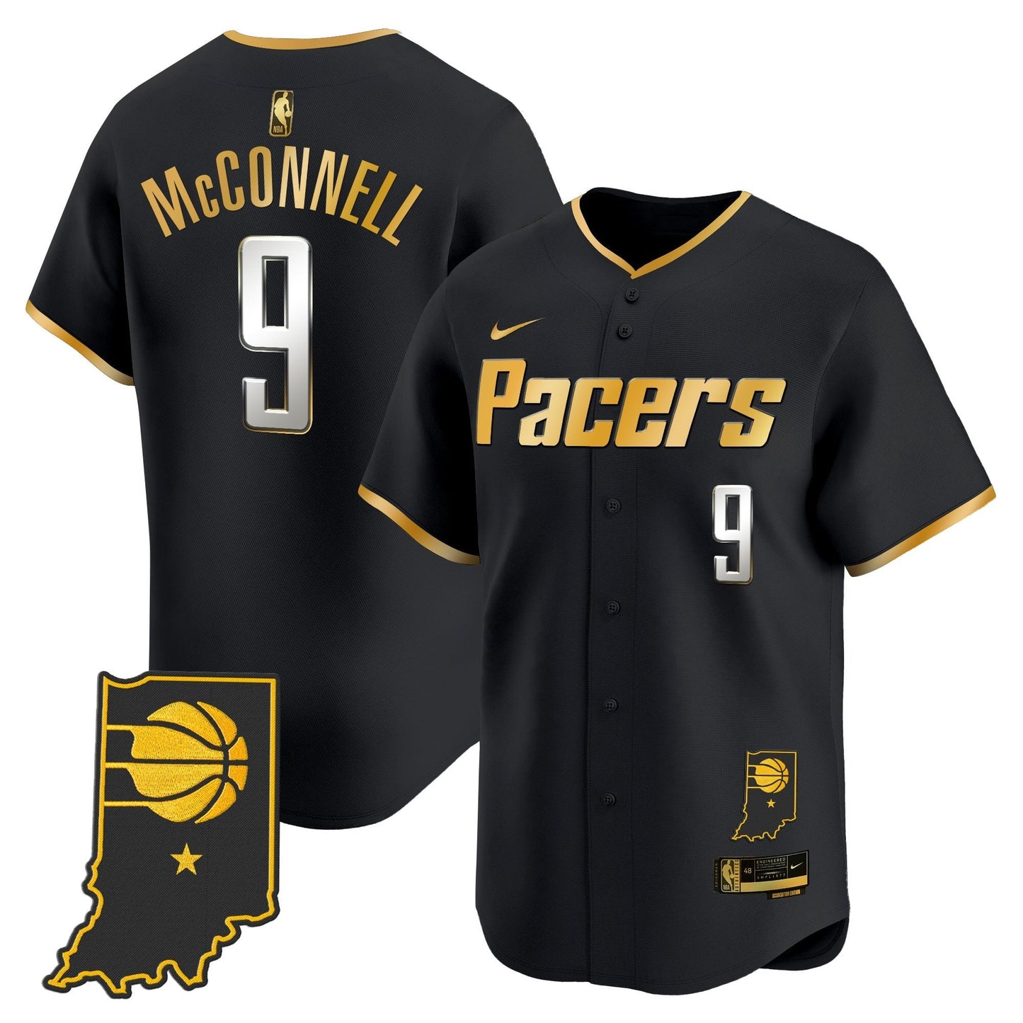 Men's Indiana Pacers Vapor Baseball Jersey - All Stitched